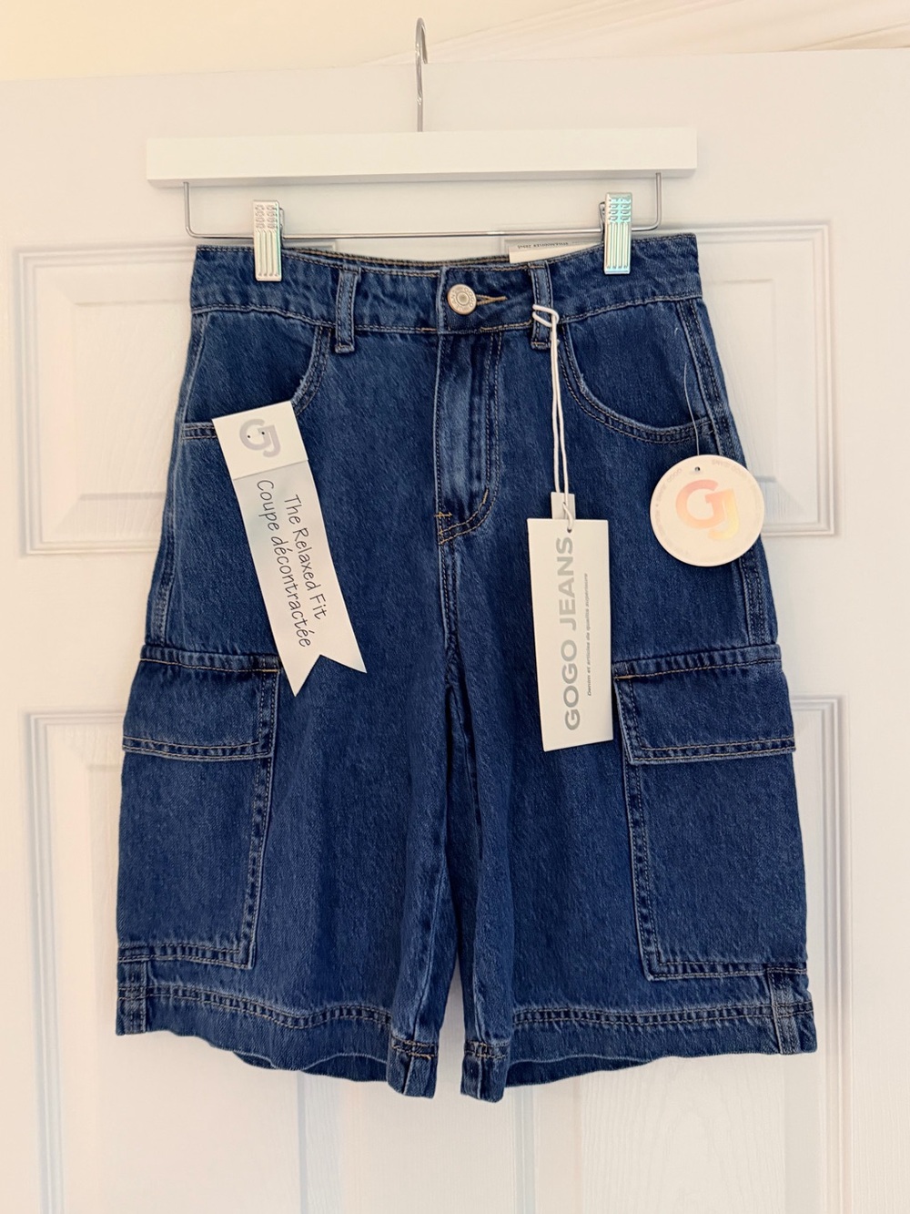 NWT GOGO Jeans Baggy Cargo Denim Shorts – Size 0/24